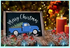 Christmas Tree Delivery Truck SVG Dxf Eps Png PDF files Product Image 2