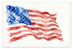 4th of July Independence Vintage Flag Product Image 1