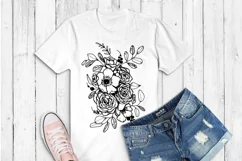 Floral bouquet SVG EPS. Leaves and Flowers. Wedding floral Product Image 2