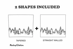 Northern Lights Tumbler SVG Template | Tree Line Tumbler SVG Product Image 5