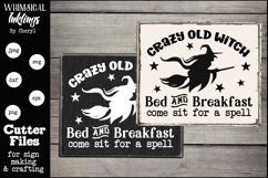 Old Crazy Witch-Halloween- Bed and Breakfast SVG Product Image 1