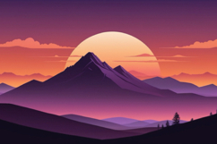 Minimalist sunset landscape Product Image 1