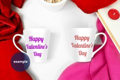 2 Latte Mugs Mockup Valentine's Day PSD JPG full wrap mockup Product Image 4