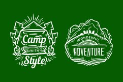 Collection of Travel Lettering Badges Product Image 1