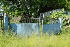 SET beautiful old gate from abandoned house in village Product Image 1