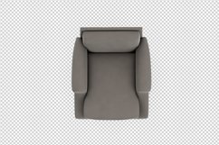 Isometric Arm Chair 3D isolated render Product Image 1
