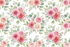 Watercolor Seamless Floral Pattern Mother's Day Product Image 1