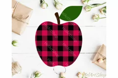 Buffalo Plaid Apple svg, Teacher svg, Back To school svg Product Image 1