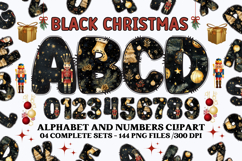 Christmas Alphabet png clipart, christmas letters doodle Product Image 1