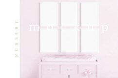 Girl's Room Nursery A4 White Frame Digital Pink Mockup/M207 Product Image 1