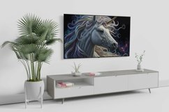 Samsung Frame TV Art, Holographic Unicorn Set of 4 Product Image 2