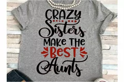 Auntie SVG DXF JPEG Silhouette Cameo Cricut aunt Crazy sis Product Image 1