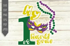 My First Mardi Gras Svg. Mardi Gra Baby Shirt, Bodysuit, Bib Product Image 2