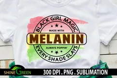 Black Woman Sublimation Melanin Black Girl Watercolor PNG Product Image 1