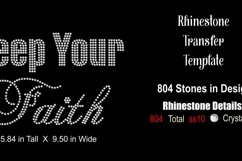 Keep Your Faith Rhinestone SVG Template Product Image 2