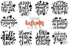 Fall Autumn SVG Bundle, Thanksgiving SVG Lettering Quotes Product Image 1