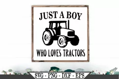 Funny Just A Boy Who Loves Tractors SVG Graphic Design Product Image 1