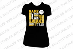 Basketball SVG | Basketball Subway Art | Shirt Design Product Image 2