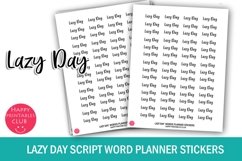 Lazy Day Planner Sticker I Script Words Planner Stickers Product Image 1