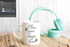 Music mug mockup sublimation 11oz cup stock photo mock up Product Image 2