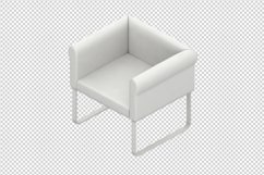 Isometric Arm Chair 3D isolated render Product Image 1