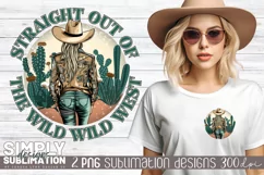 Straight Out of the Wild Wild West Sublimation Design | Png Product Image 1