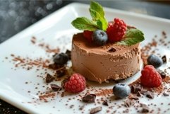 Gourmet chocolate mousse with fresh berries Product Image 1