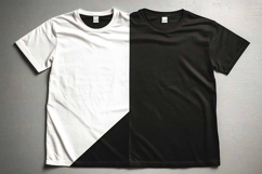 Black and White T-Shirt Mockup | Gildan T-shirts Product Image 1