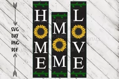 Mom Love Home sunflower Mothers Day signs svg cutting file Product Image 3