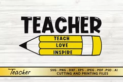 Teacher SVG PNG EPS DXF Files Back To School SVG Cut Files Product Image 2