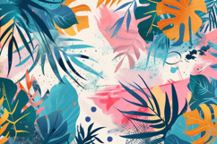 Tropical Palm Leaves Background Wallpaper Product Image 1