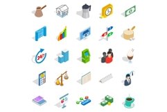 Business model icons set, isometric style Product Image 1