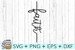 Faith Cross SVG DXF PNG EPS Cutting Files Product Image 2