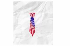 4th of July SVG, American Flag Tie SVG, Patriotic Svg Product Image 1