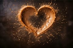 Tantalizing. Splash coffee heart. Generate Ai Product Image 1