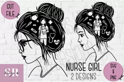 Nurse girl SVG | vinyl cutting | Nursing svg Product Image 1