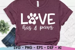 Love Has 4 Paws Svg - Dog Mom Svg - Fur Mama Svg Product Image 1
