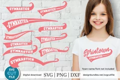 Gymnastics svg, gymnast svg, swoosh svg, underline svg, text Product Image 1