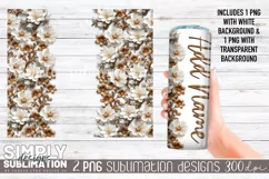 3D Seamless Sublimation Skinny Tumbler Wrap| 20oz | Png Product Image 2