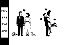 Romantic couple in love holding hands and embracing with hea Product Image 1