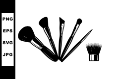 Makeup brushes set vector illustration with different brush Product Image 1
