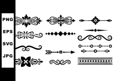 Decorative ornamental design elements vector set with arrows Product Image 1