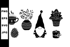 Christmas gnome hot drink pinecone winter plant candle decor Product Image 1