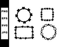 Heart shaped decorative frame borders set with romantic desi Product Image 1