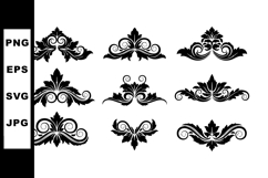 Vintage decorative floral vector design elements with intric Product Image 1
