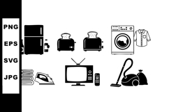 Household appliances collection including refrigerator toast Product Image 1