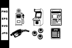 Vintage gas pump arcade machine atm banknotes coins and keyp Product Image 1