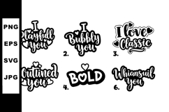 Playful bubbly classic outlined bold whimsical hand letterin Product Image 1