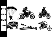 Adventure outdoor sports and exploration icons including par Product Image 1