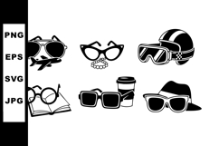 Sunglasses collection with different styles and accessories Product Image 1